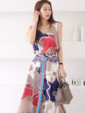 New Sister Wind Two Sets Of 2025 Summer Korean Style V-Necked Sling Dress Fashion Dress Dress Set HZ1225
