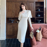 Yujie Wind OL Professional Ass Suit Dress Woman 2025 Korean Version Of Temperament Coat High Waist Half Skirt Two Sets HZ1225