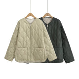 New Quilting Pocket In Autumn With Loose Casual Cotton Coat HZ1225