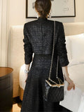 Yu Sister Fan's New Two-Piece Korean Version Of The Famous Woman Temperament Hairy Short Coat + Waist Swing Skirt Hepburn Suit HZ1225
