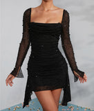 New Women's Black Pearl Dress HZ1208