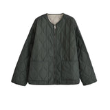 New Quilting Pocket In Autumn With Loose Casual Cotton Coat HZ1225