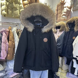 Mao Collar Workwear Pie Down Jacket Women's Mid- 2025 Winter New Small White Duck Down Men And Women Thick Coat HZ1225