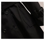 British Style Wind Wind Wind Wind Coat 2025 New Female Korean Version Of Loose Suit Collar Fashion Long Double Row Buckle Waist Coat HZ1225