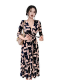 2025 Tice Skirt V-Neck Waist One-Style Maternity Dress Shows Absin And Hip Temperament Beach Wrap Dress HZ1225